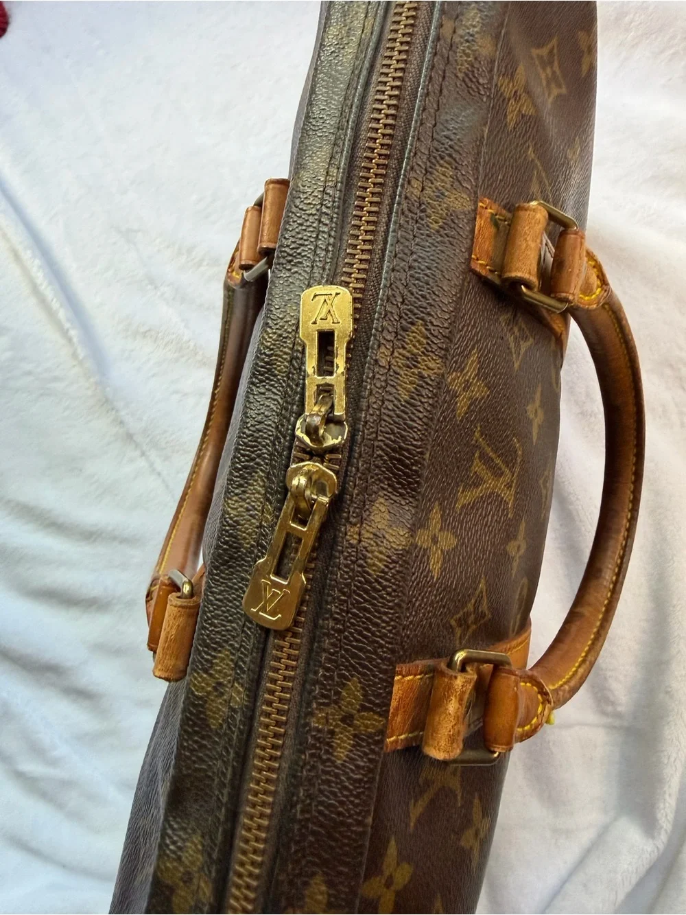 💓 Louis Vuitton Monogram Porte Documents briefcase /Tan Weekender
